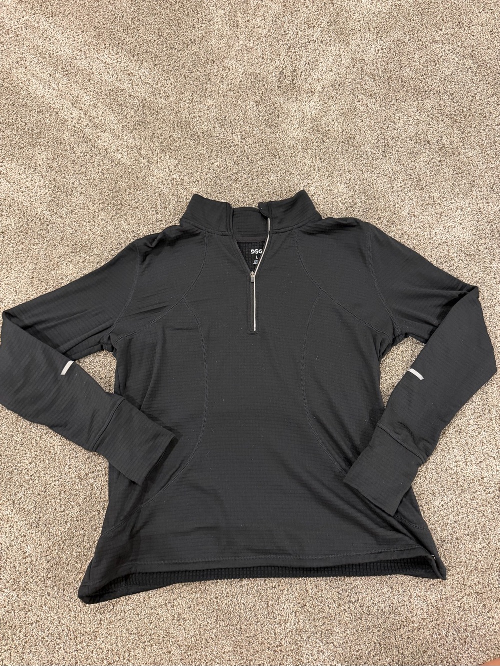 DSG Black Men's Half-Zip Lightweight Pullover